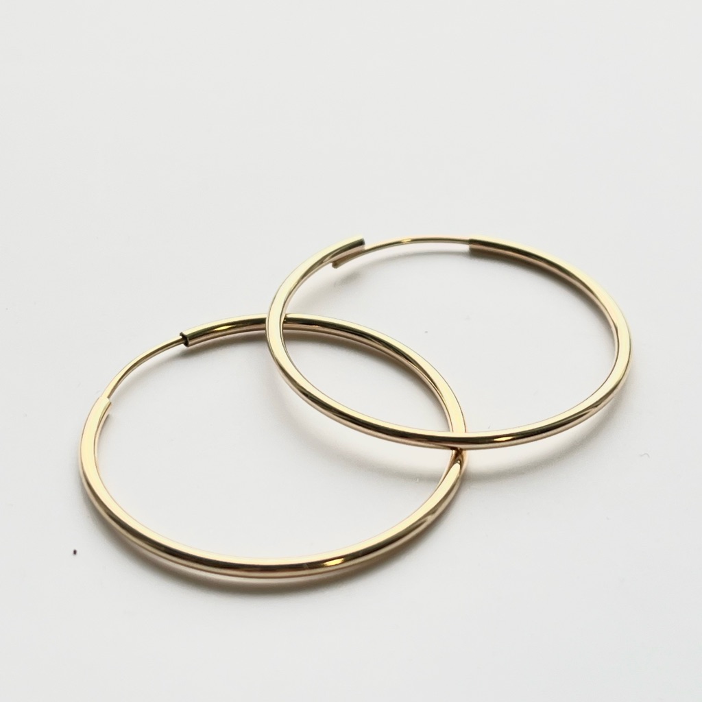 14k Gold Filled Medium Hoop Earrings